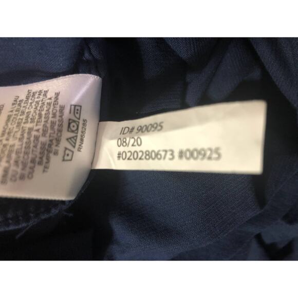 Express Solid Corduroy Button Down Casual Shirt Top Navy Blue Academia 17-171/2 - Picture 10 of 11